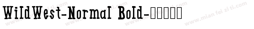 WildWest-Normal Bold字体转换